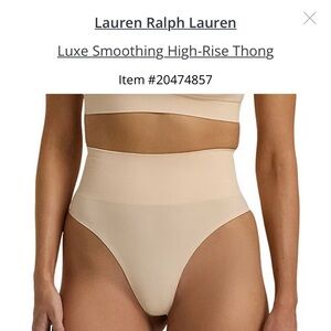 Ralph Lauren Luxe Smoothing Thong Panty Navy